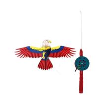 Brinquedo De Plástico Mini Pipa De Desenho Animado Infantil Com Vara De Pesca De 40cm Com Freio Brinquedo De Plástico Mini Pipa De Desenho Animado Infantil Com Vara De Pesca De 40cm Com Freio