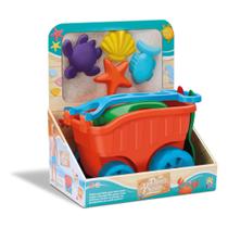 Brinquedo de Praia Carriola Com Acessórios Forminhas Baldinho Pá Divertoys Infantil Praia Areia Terra Presente Crianças Menino Menina Brinquedo de Praia Carriola Com Acessórios Forminhas Baldinho Pá Divertoys Infantil Praia Areia Terra Presente Crianças Menino Menina