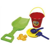 Brinquedo de Praia com Mega Pá e Acessórios 5 Peças - Ref. Summer Set - Pica pau Brinquedo de Praia com Mega Pá e Acessórios 5 Peças - Ref. Summer Set - Pica pau