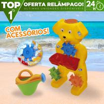 Brinquedo de Praia Piscina Cachorrinho c/ Regador e Forminhas Hora do Banho Parque Aquático