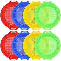 Brinquedo de praia Sand Sifter Sieves OJYUDD, pacote com 8, para crianças (22 x 24 cm)