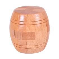 Brinquedo de quebra-cabeça de madeira Beech Wood Kongming Lock para crianças e adultos