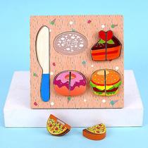 Brinquedo de quebra-cabeça Play Cutting Food Kitchen Matchin