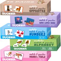 Brinquedo de quebra-cabeça QUOKKA 5X MEGASET realista para crianças de 1 a 3 anos Brinquedo de quebra-cabeça QUOKKA 5X MEGASET realista para crianças de 1 a 3 anos