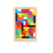 Brinquedo de quebra-cabeça Tetris Building Block Qian Wooden El para crianças de 2 a 7 anos