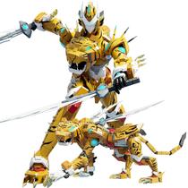 Brinquedo de robô Transforming Leopard com boneco de ação Tiger de 10"