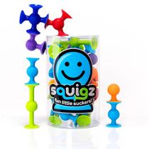 Brinquedo de Sucção Squigz Fat Brain Toys - Kit Inicial com 24 Peças