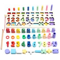 Brinquedo de tabuleiro de pesca 4 em 1 Stacking Puzzle Education Kids