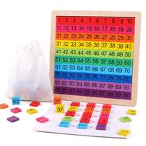 Brinquedo de tabuleiro Math Counting Hundred GEMEM de madeira 1-100 Numbers