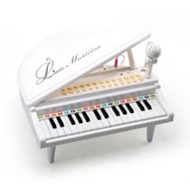 Brinquedo de teclado de piano Amy & Benton para crianças, 31 teclas, branco