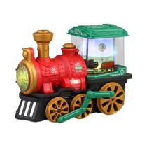 Brinquedo De Trem Elétrico Para Meninos, Locomotiva a Vapor Com Fumaça, Luz E Som, Presente Para