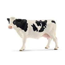 Brinquedo de Vaca Holstein Preta e Branca Schleich Farm World