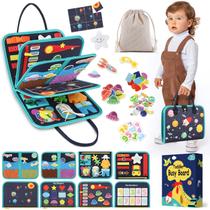Brinquedo de viagem sensorial Busy Board SparkleMe Toddler de 3 a 4 anos