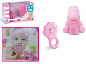 Brinquedo de Vinil para bebê - Mordedor e Hipopótamo Hello Baby
