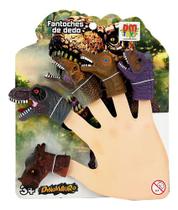 Brinquedo Dedoches Fantoche De Dedo Kit 5 Peças Dinossauros Brinquedo Dedoches Fantoche De Dedo Kit 5 Peças Dinossauros