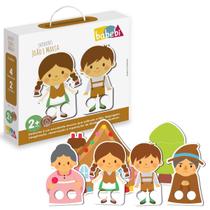 Brinquedo Dedoches João e Maria com Cenário Babebi