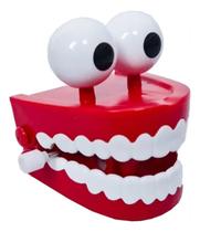 Brinquedo Dentadura Boca Divertida A Corda Dentes Olho - Ark Toys