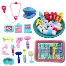 Brinquedo Dentista Infantil Educativo Médico Kit Faz De Conta Simulação Odontologia Meninos Meninas - NIBUS
