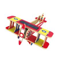 Brinquedo Desafio 3d Com Placa Solar - Avião Biplane - Kuga