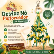 Brinquedo Desfaz Nó Piutorcedor com Miçangas Verde e Amarelo