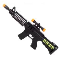 Brinquedo Dia Das Crianças Arminha Metralhadora Militar Infantil com Led e Som