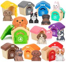 Brinquedo didático Aigybobo para crianças de 1 a 3 anos com 20 peças de cachorro de estimação Brinquedo didático Aigybobo para crianças de 1 a 3 anos com 20 peças de cachorro de estimação