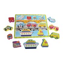 Brinquedo Didático Aprenda Montar Encaixar Brincando Veículos