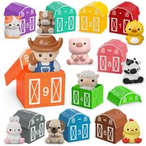 Brinquedo didático AuroTops Farm Animal Barn com fantoches