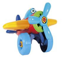Brinquedo Didático Avião Desmontável Infantil Colorido Poliplac