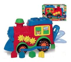 Brinquedo Didático Com Peças de Encaixe Trenzinho Colorido Educativo - Divplast