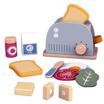 Brinquedo didático conjunto torradeira TJ272 14 peças