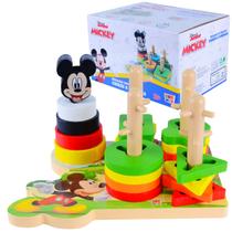 Brinquedo Didatico Disney Mickey Grande Encaixe Formas Cores