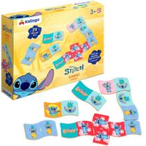 Brinquedo Didático Dominó em Madeira do Stitch 28 Peças Xalingo Original Brinquedo Didático Dominó em Madeira do Stitch 28 Peças Xalingo Original