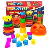 Brinquedo Didático Educativo Empilhar Encaixar Montar Bebê Baby Criança Pedagógico Desenvolvimento