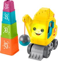 Brinquedo didático Fisher-Price Count & Stack Crane com blocos 9+M