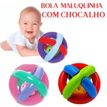 Brinquedo Didatico Infantil Bola Maluquinha Macia Leve E Com Chocalho Bebê Menino E Menina - MERCO TOYS