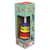 Brinquedo Didático Infantil Giro Mágico Encaixe as Pecinhas Coloridas Dismat