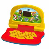 Brinquedo Didático Laptop Infantil Patrulha Canina Bilíngue Educativo Com Atividades