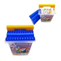 Brinquedo Didático Mercoblocks - 64 Peças Azul - Mercotoys