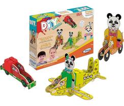 Brinquedo Didático Mix De Montar Família Panda 29 Peças