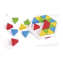 Brinquedo didático mosaico triangular equilátero - poliplac