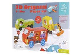 Brinquedo Didático Origami 3D Transportes 10 Peças Lt030