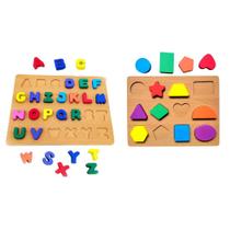 Brinquedo Didático p/ Bebês Raciocínio Lógico Números e Formas Peças de Encaixar
