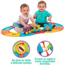 Brinquedo Didático para Bebês Trenzinho Infantil 12 Trilhos - Mercotoys