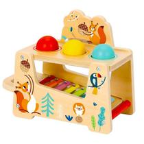 Brinquedo didático xilofone divertido bichos tooky 7pç TF827