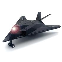 Brinquedo Diecast Stealth Fighter Jet em escala 1:400 com luzes e som