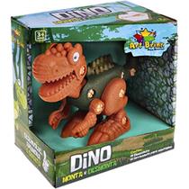 Brinquedo Dino Monta e Desmonta Dinossauro Laranja Divertido