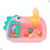 Brinquedo Dino Pia E Pesca Rosa C/ Acessórios PLL943 - Fenix - Fênix