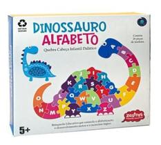 Brinquedo Dinossauro Alfabeto Quebracabeça Infantil Zastras