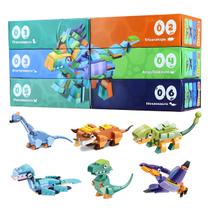 Brinquedo Dinossauro Blocos de Montar Colecionável Sortido